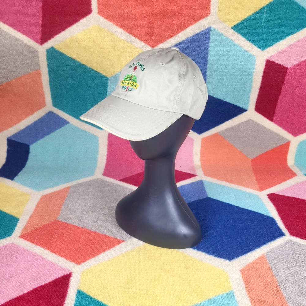 US Open Golf Hat Merion 2013‎ Embroidered Cap Beige Adjustable Strap